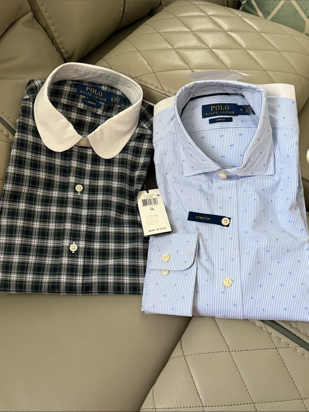 Polo by Ralph Lauren Men’s Light Blue Stretch Dress Shirt - Blue